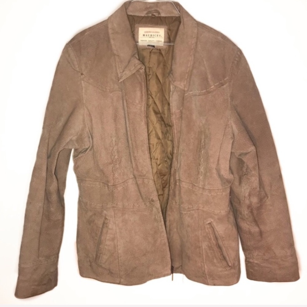 Maurices genuine leather brown jacket XL